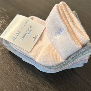 Ralph Lauren Cream and Gray Socks